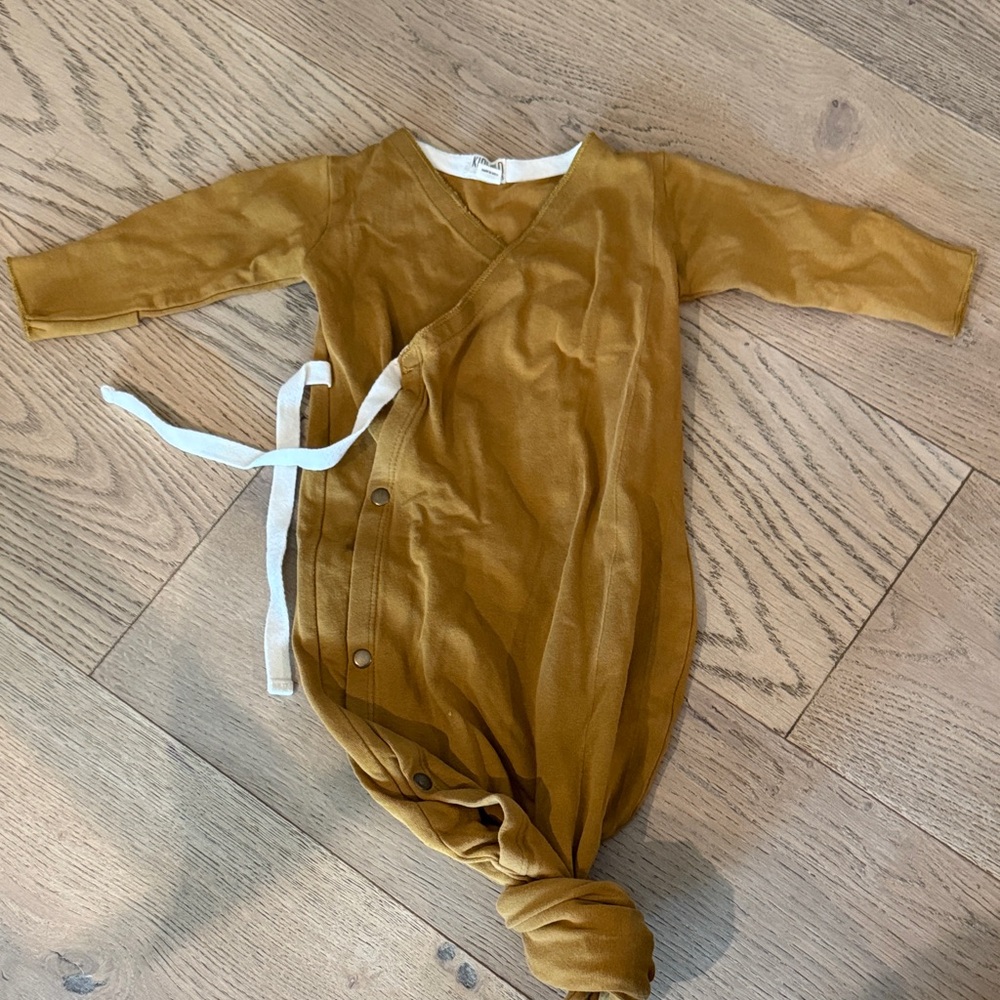 Kidwild Mustard Yellow Kids One Piece Gown